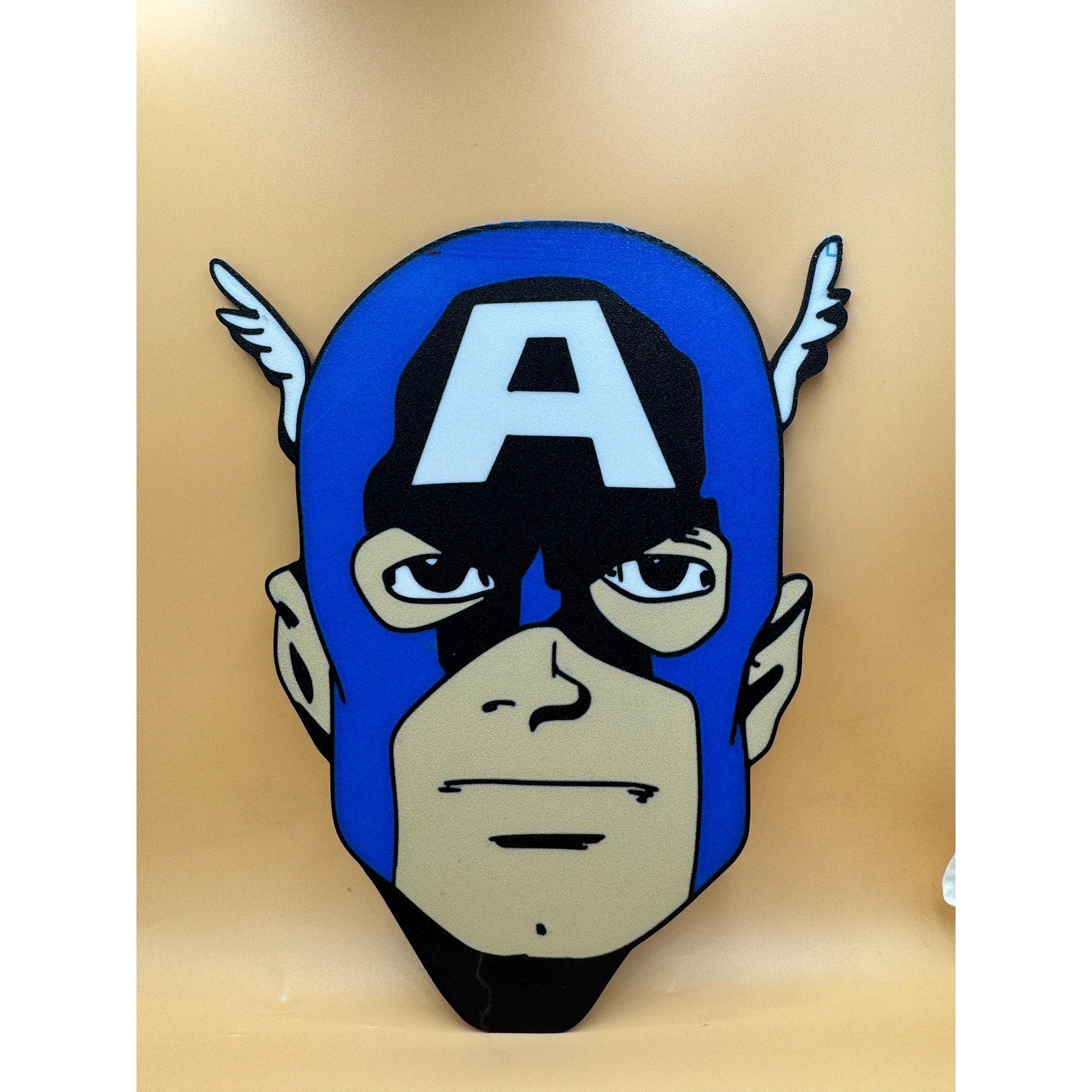 3D Printed Hero Head Wall Art, Comic Inspired Mask Display, Superhero Wall Decor, Geek Room Decor, Collector Gift, 3D Printed Wall Sculpt