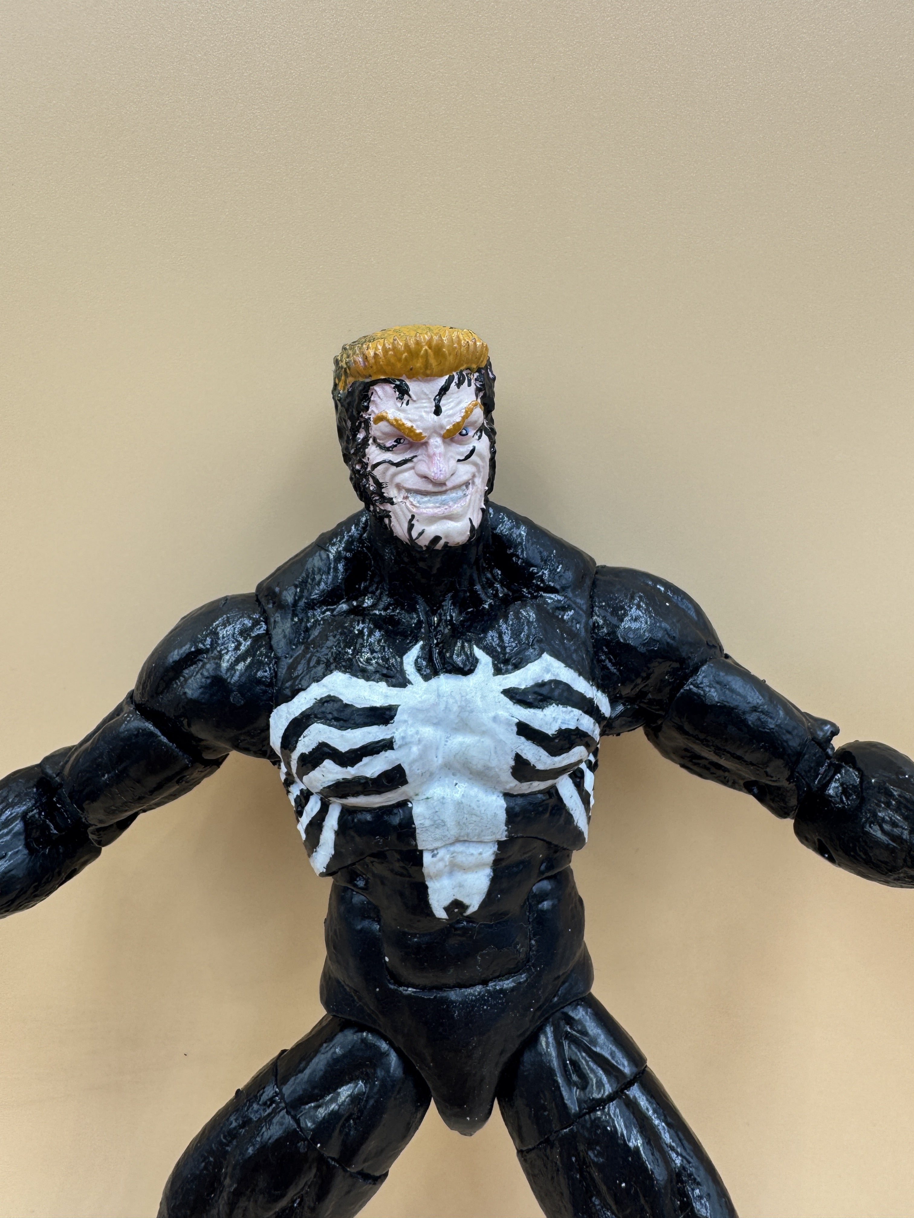 Hand painted Eddie Monster head sculpt mounted on a figure