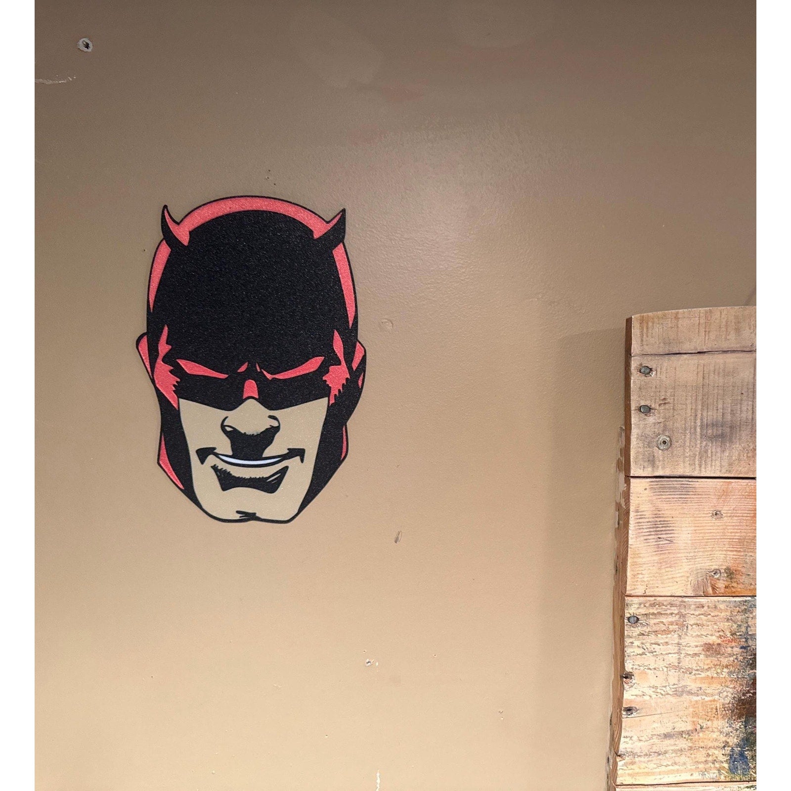 3D Printed Hero Head Wall Art, Comic Inspired Mask Display, Superhero Wall Decor, Geek Room Decor, Collector Gift, 3D Printed Wall Sculpt