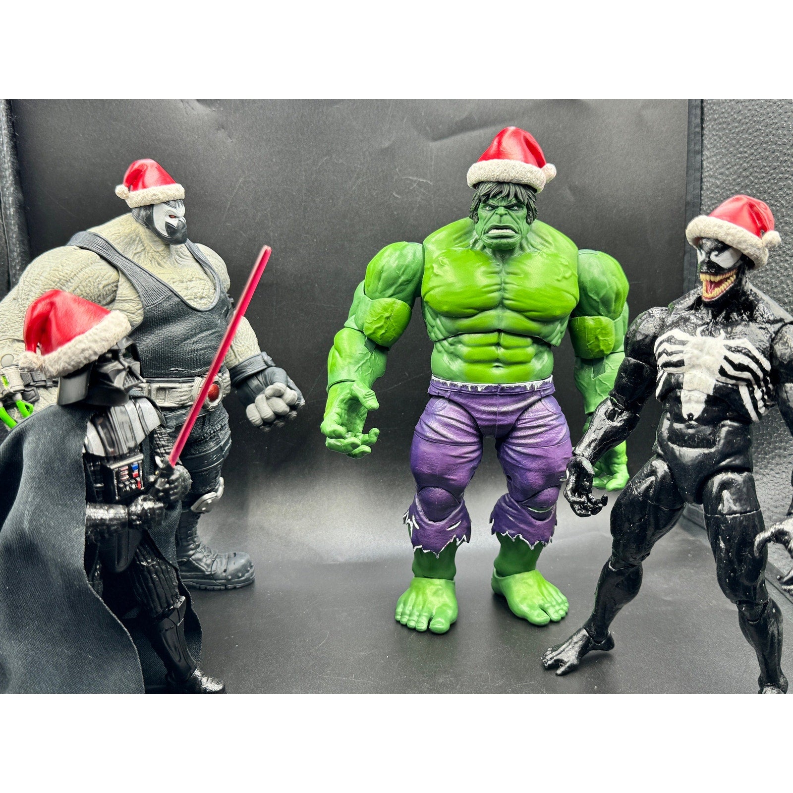 Santa Hats for Action Figures, 1/12 and 1/10 Scale Accessories, 3d Printed Santa Hat Variety Pack, Action Figure Accessories for Toys, Xmas