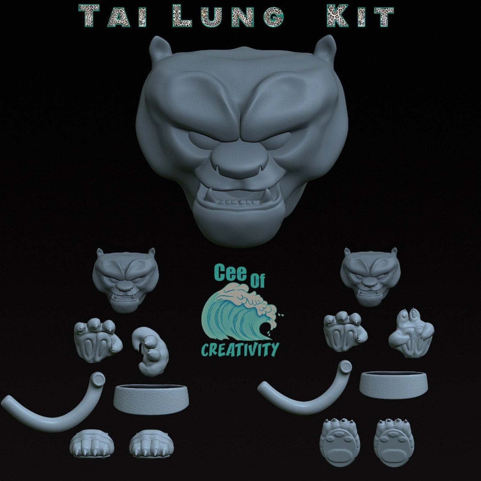 Snow Leopard Custom Figure Kit