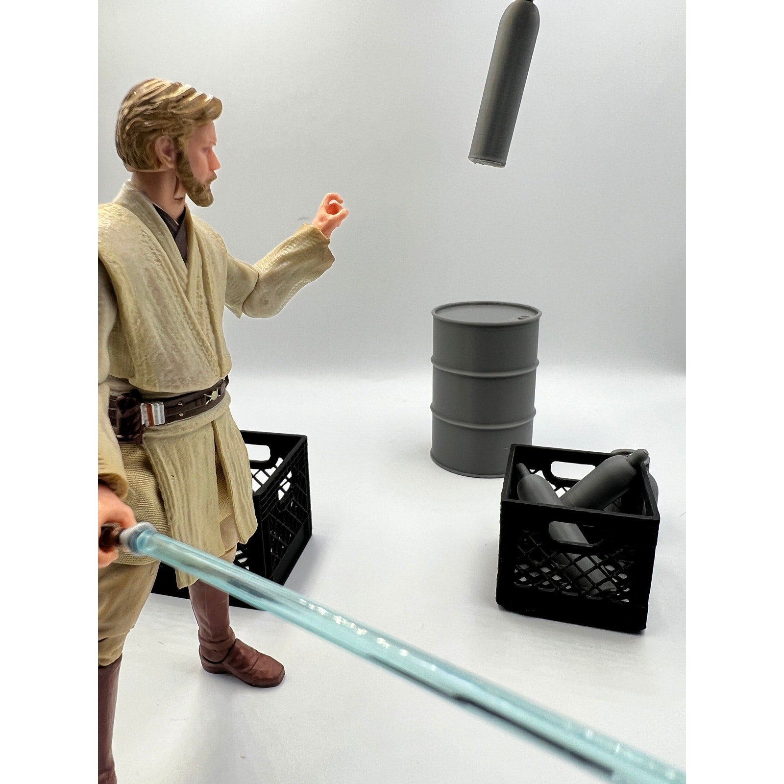 Action Figure 1/12 and 1/10 Scale Accessories 3d Printed Variety Pack Wave 1 Crates, Boxes, Oil Barrels, Action Figure Accessories for Toys