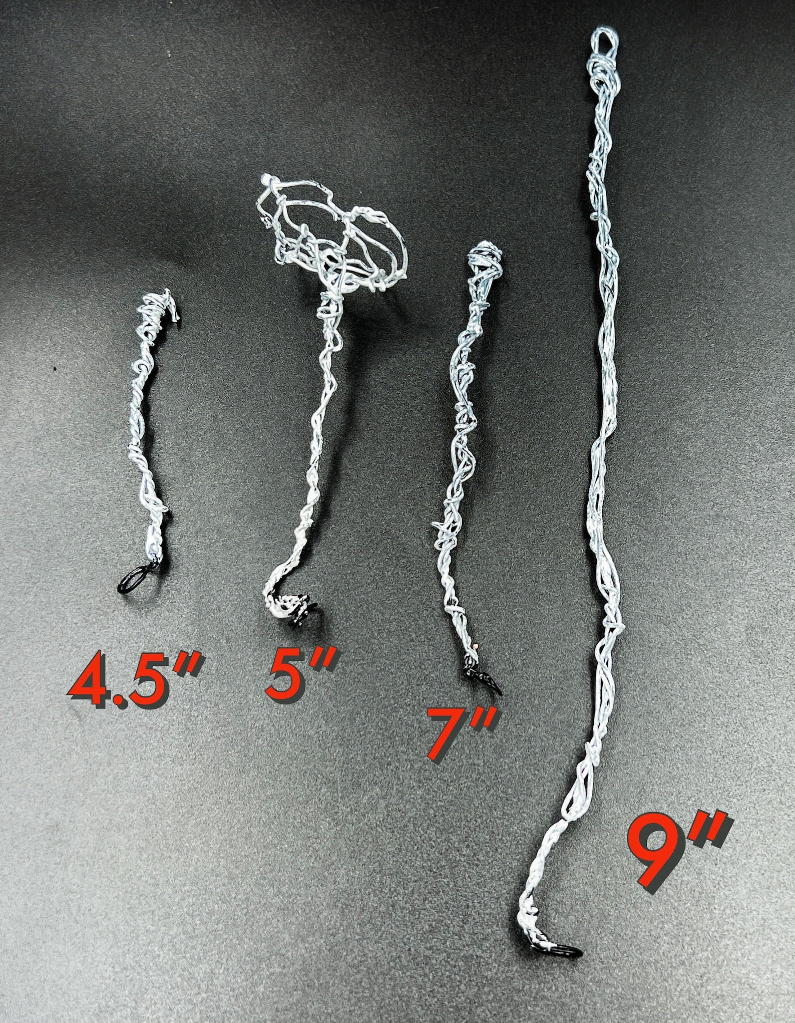 Spider webbing size chart
