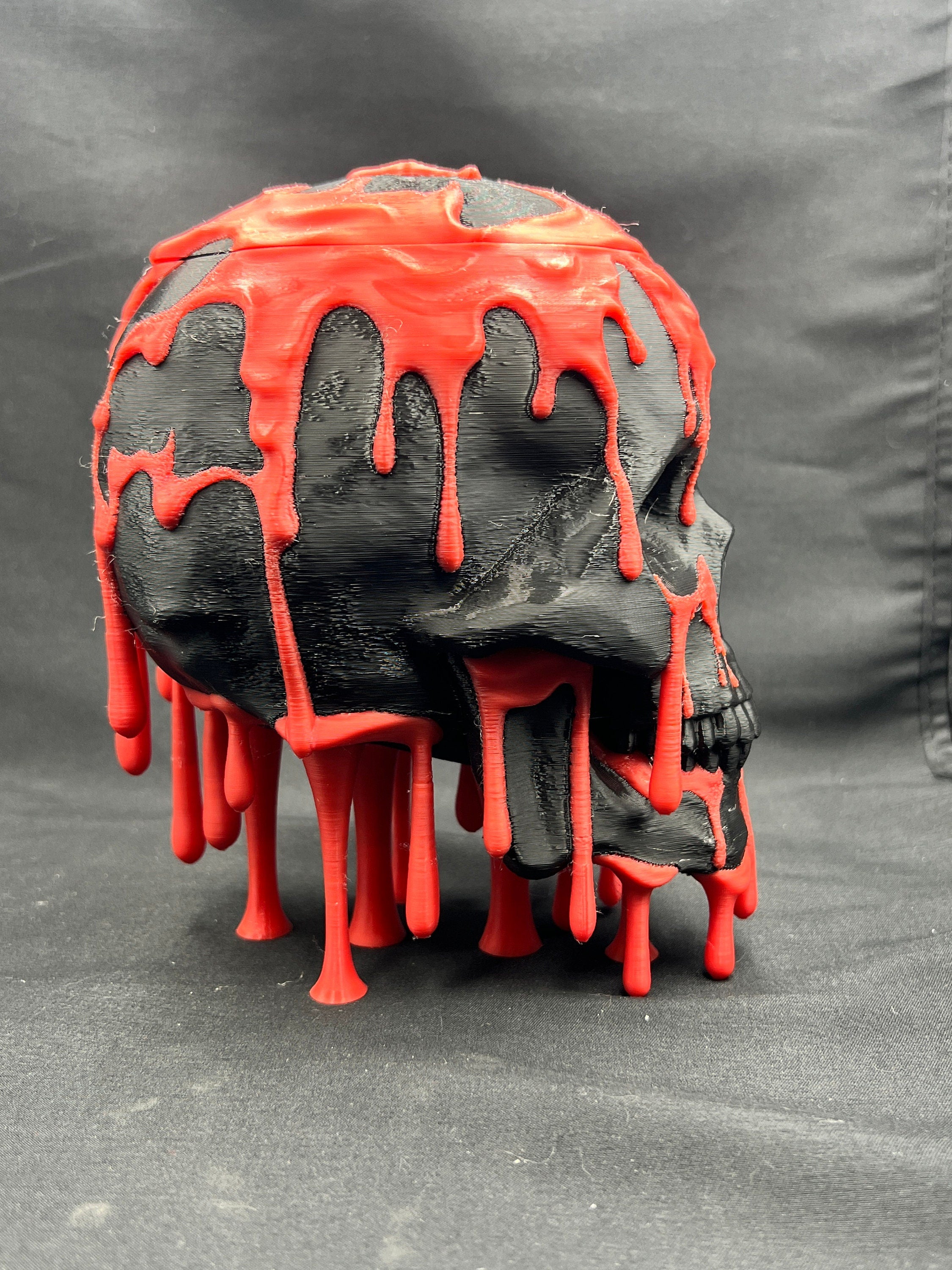 Skull Candy Dish with the lid off showing the open dish