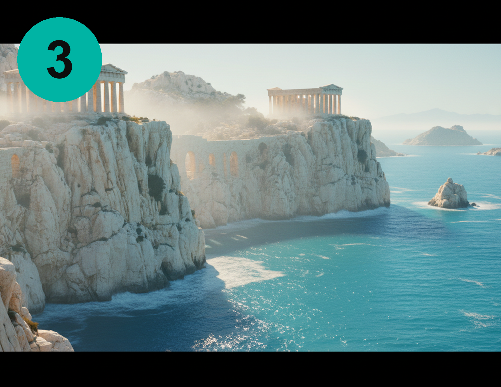 3 - Ancient Island Temple action figure backdrop print