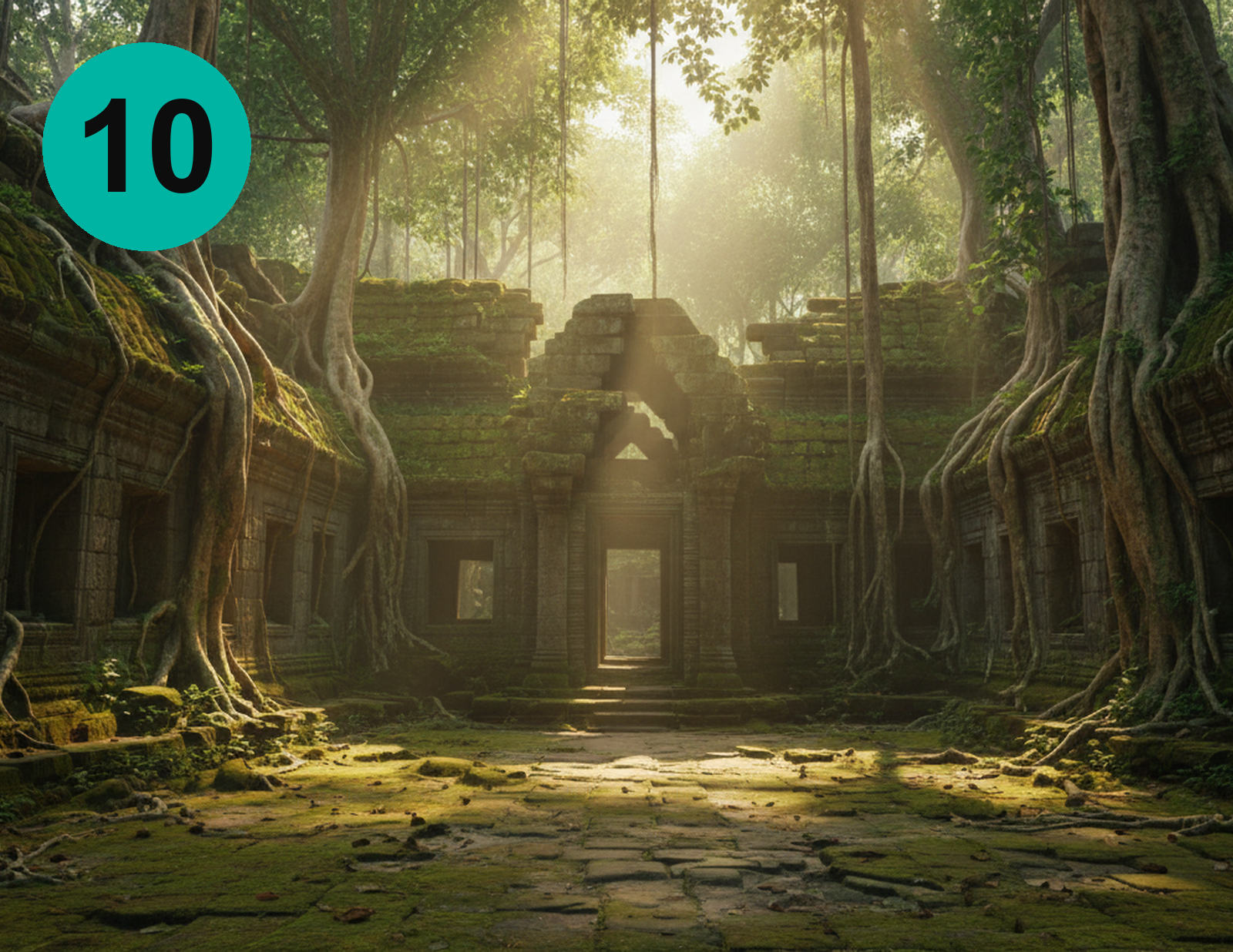 10 - Lost Jungle Ruins action figure backdrop print