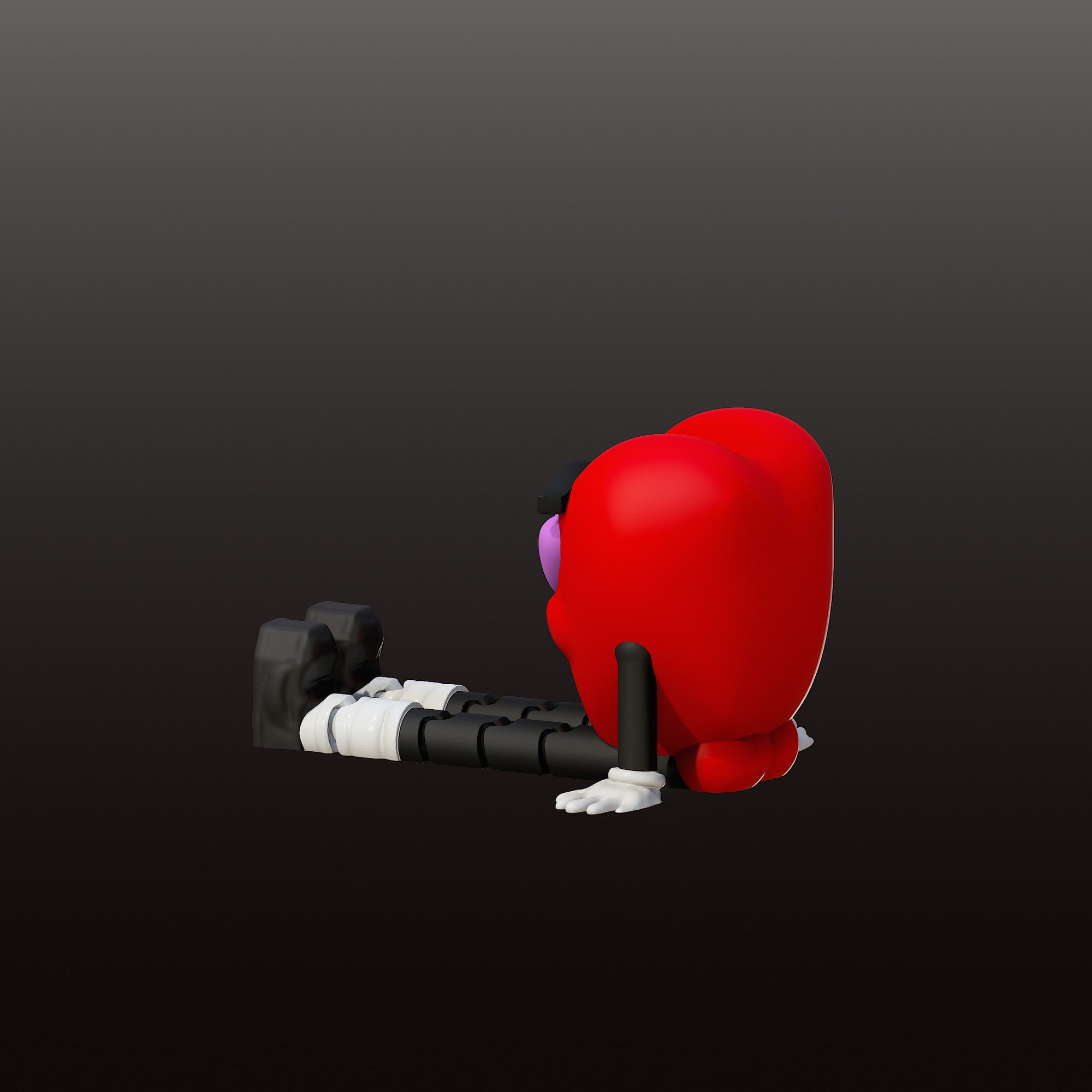 Smitten Flexi Heart, Heart with Heart Eyes and Tongue Out, Articulated 3D Printed Desk Buddy