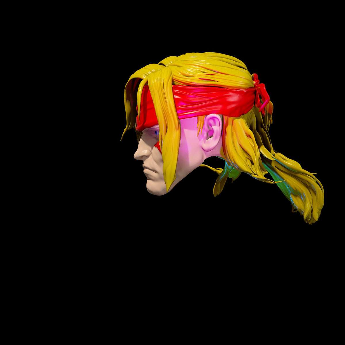 Arcade Grappler Head Sculpt, Custom Action Figure Accessory