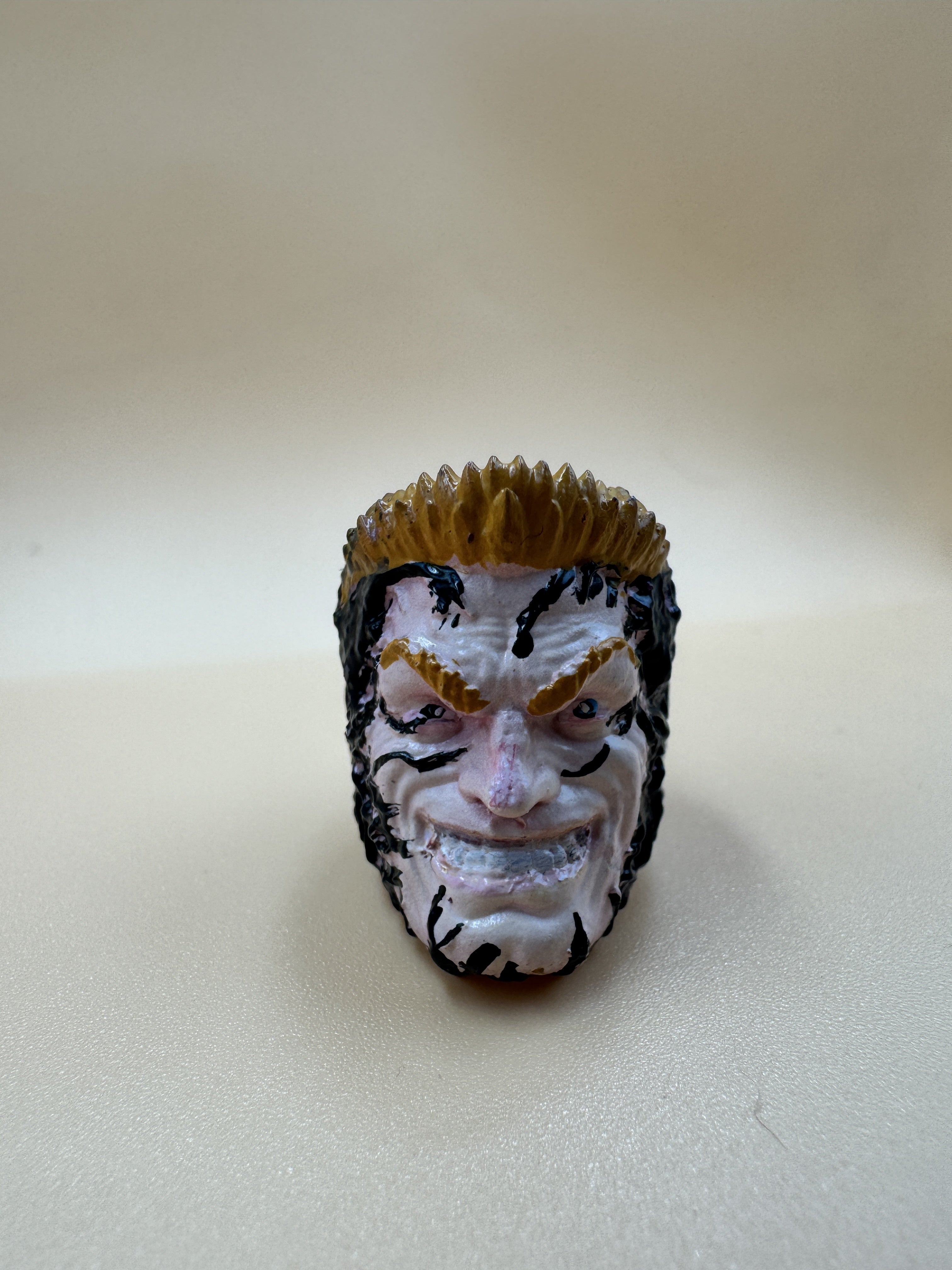 Hand painted Eddie Monster head sculpt front detail
