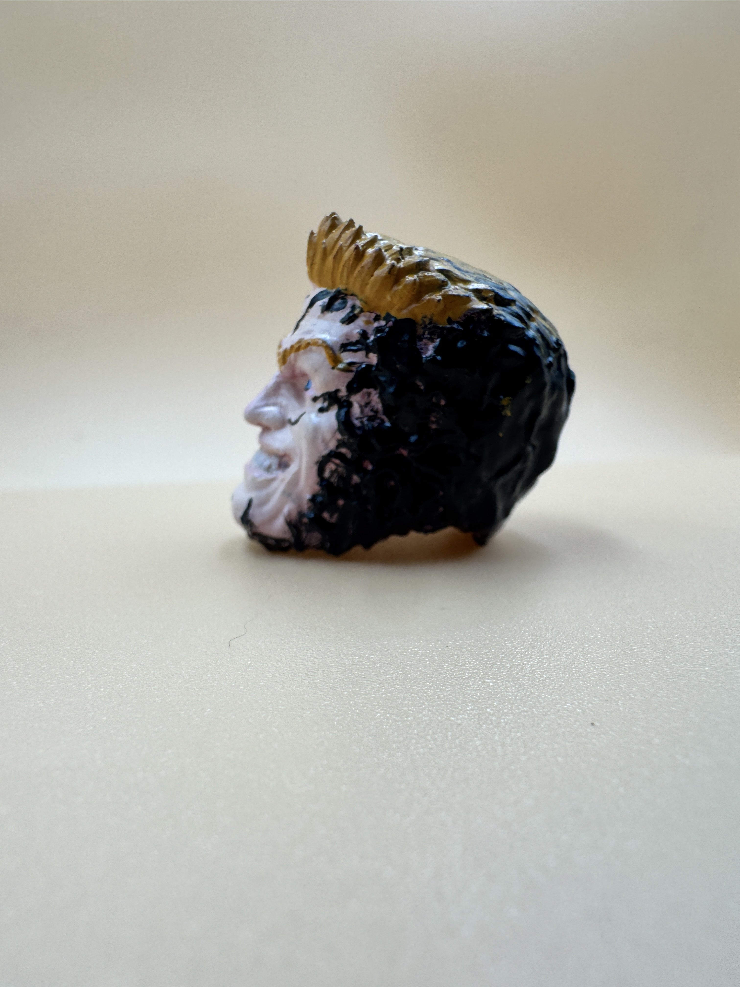 Hand painted Eddie Monster head sculpt side view