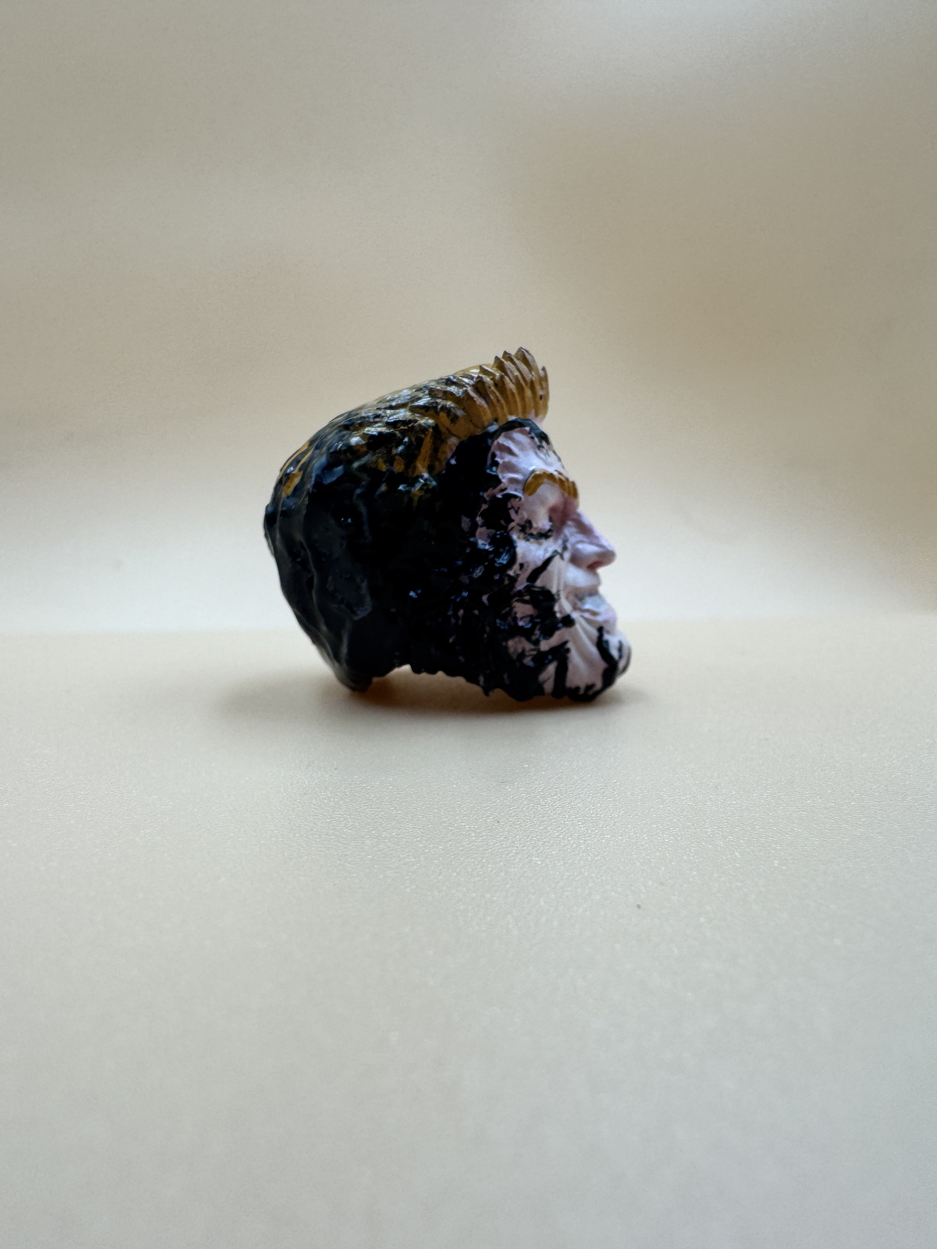 Hand painted Eddie Monster head sculpt profile