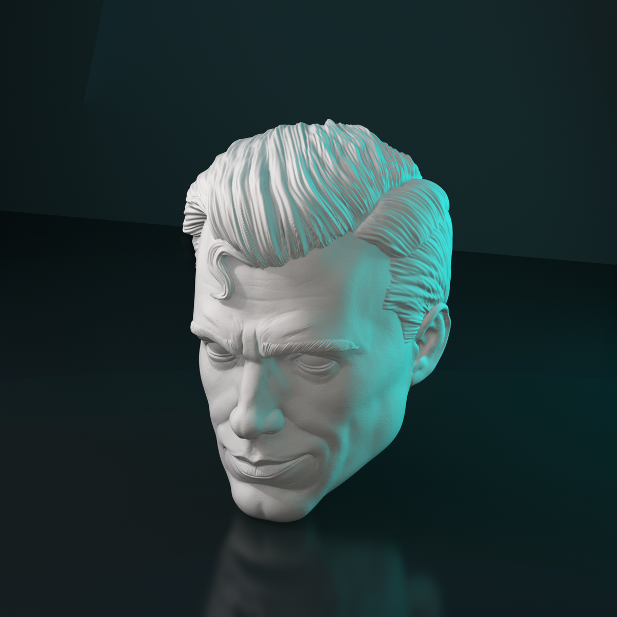 Solar Man realistic portrait head sculpt