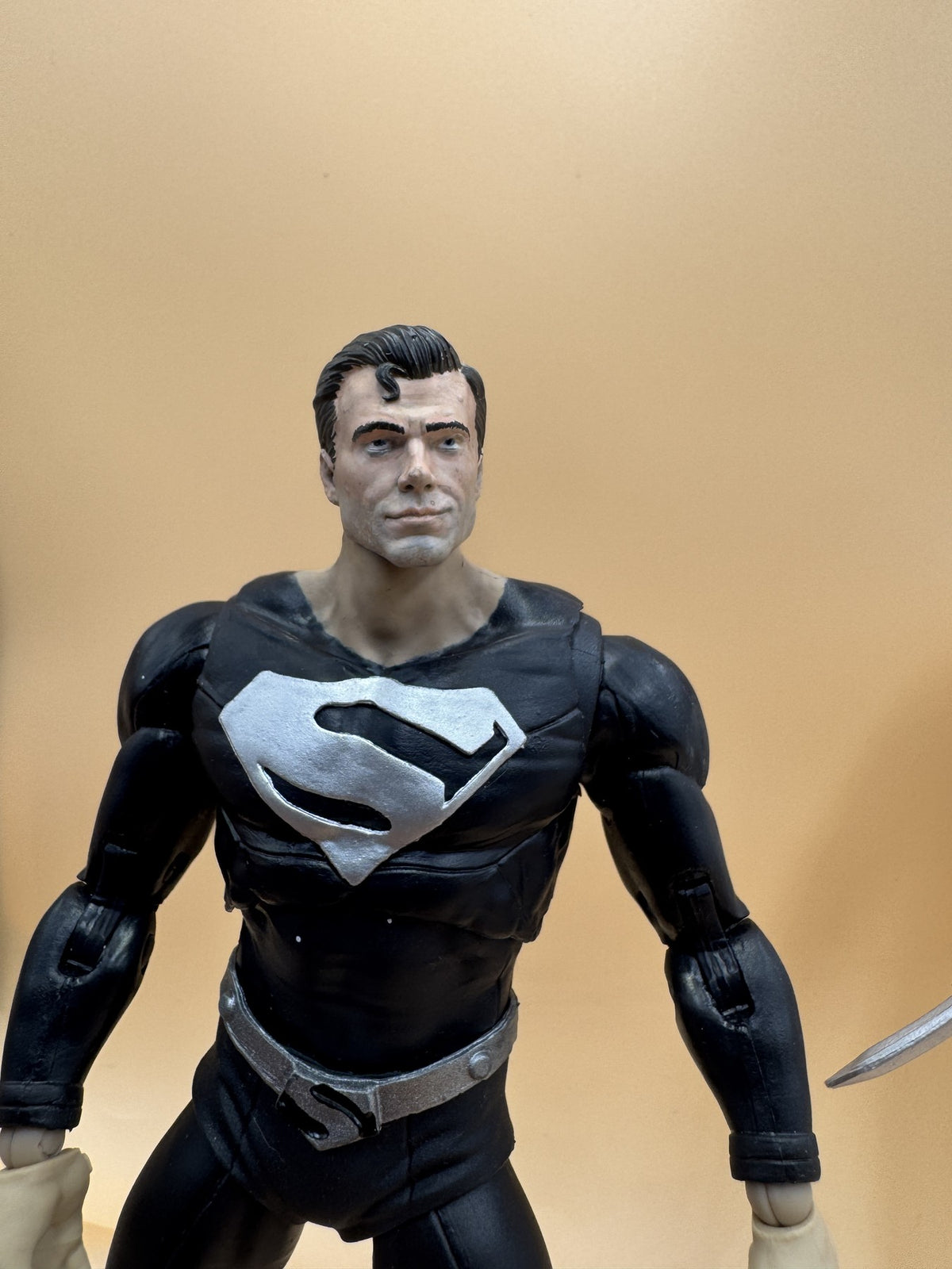 Solar Man realistic head painted on a figure