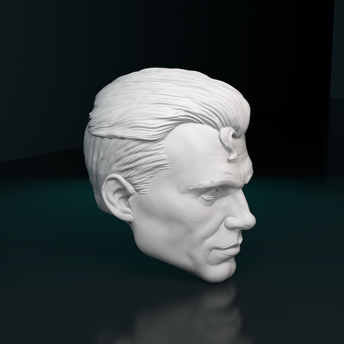 Steelborn head sculpt, profile